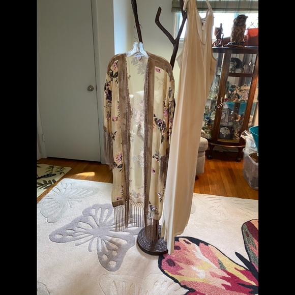 Silk sleeves sheath dress with matching kimono NWT - Picture 13 of 16